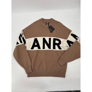 Alp N Rock ANR+ Logo Sweater Latte Tan Crewneck Unisex F1WSLS08LAT Size L NEW